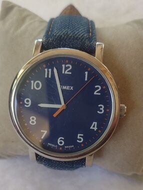 Timex Women's Navy Dial with Denim Strap Watch